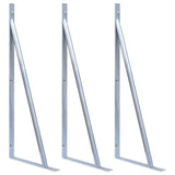 Vidaxl Support Brackets Fence Post 3 St Galvanized Steel