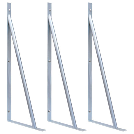 Vidaxl Support Brackets Fence Post 3 St Galvanized Steel