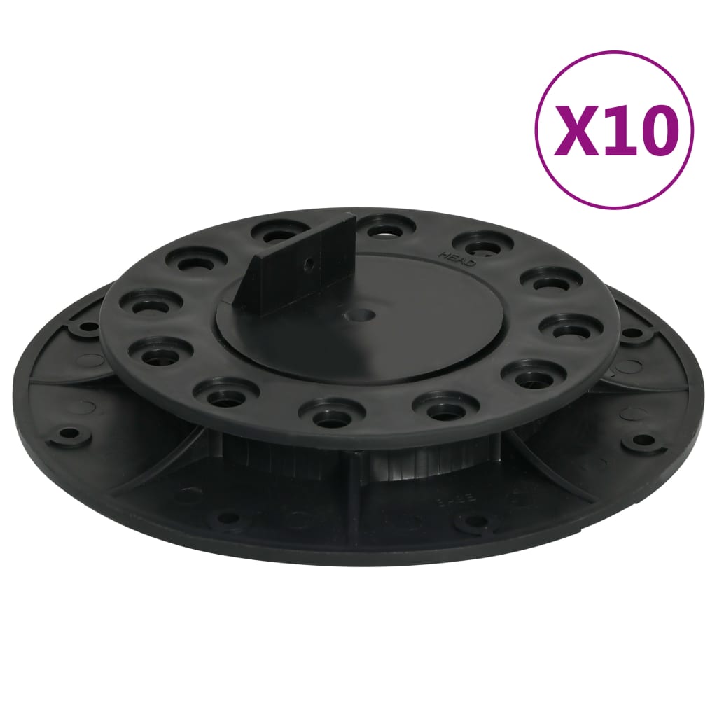 Vidaxl Terrace carriers adjustable 10 pcs 20-30 mm