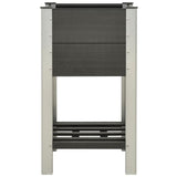 Planteur Vidaxl surélevé avec une étagère 50x50x90 cm gris HKC