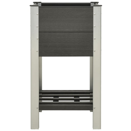 Planteur Vidaxl surélevé avec une étagère 50x50x90 cm gris HKC