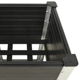Planteur Vidaxl surélevé avec une étagère 50x50x90 cm gris HKC