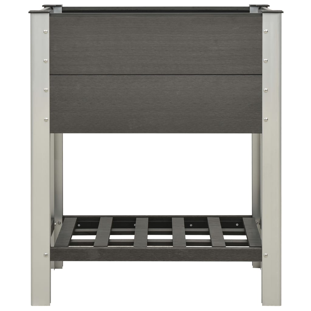 Vidaxl Planter uppvuxen med hyllan 75x50x90 cm HKC Gray