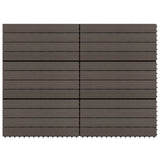 Vidaxl Terrace tiles 6 pcs 60x30 cm 1.08 m² HKC Dark brown