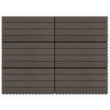 Vidaxl Terrace Tiles 6 PCS 60x30 cm 1,08 m² HKC brun foncé