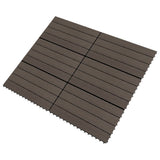 Vidaxl Terrace Tiles 6 PCS 60x30 cm 1,08 m² HKC brun foncé