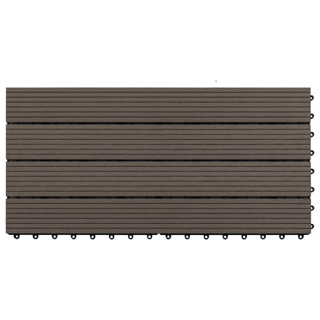 Vidaxl Terrace tiles 6 pcs 60x30 cm 1.08 m² HKC Dark brown