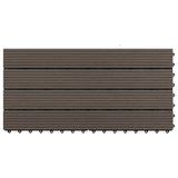 Vidaxl Terrace Tiles 6 PCS 60x30 cm 1,08 m² HKC brun foncé