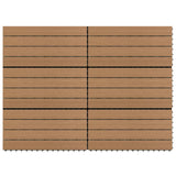 Vidaxl Terrace Tiles 6 PCS 60x30 cm 1,08 m² HKC Brown