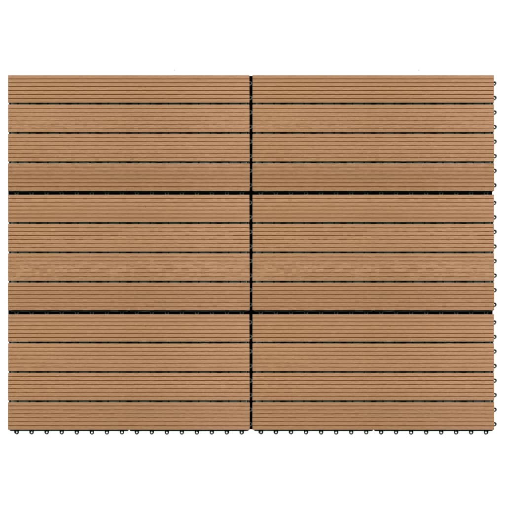 Vidaxl Terrace tiles 6 pcs 60x30 cm 1.08 m² HKC Brown