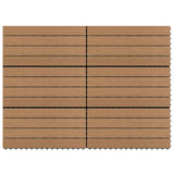 Vidaxl Terrace Tiles 6 ks 60x30 cm 1,08 m² HKC hnědá