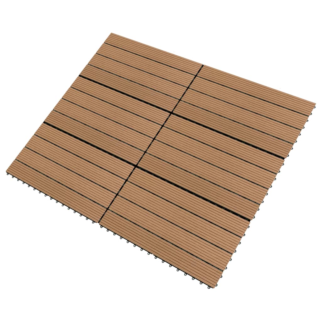 Vidaxl Terrace Tiles 6 PCS 60x30 cm 1.08 m² HKC Brown