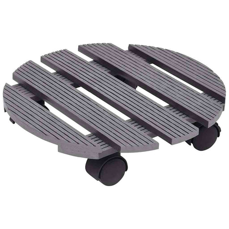 Vidaxl Plant Trolleys 2 PCS Ø30x7,5 cm HKC Gray