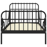Vidaxl bedframe verlengbaar metaal zwart 80x130 200 cm