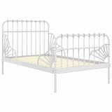 Vidaxl bedframe verlengbaar metaal wit 80x130 200 cm