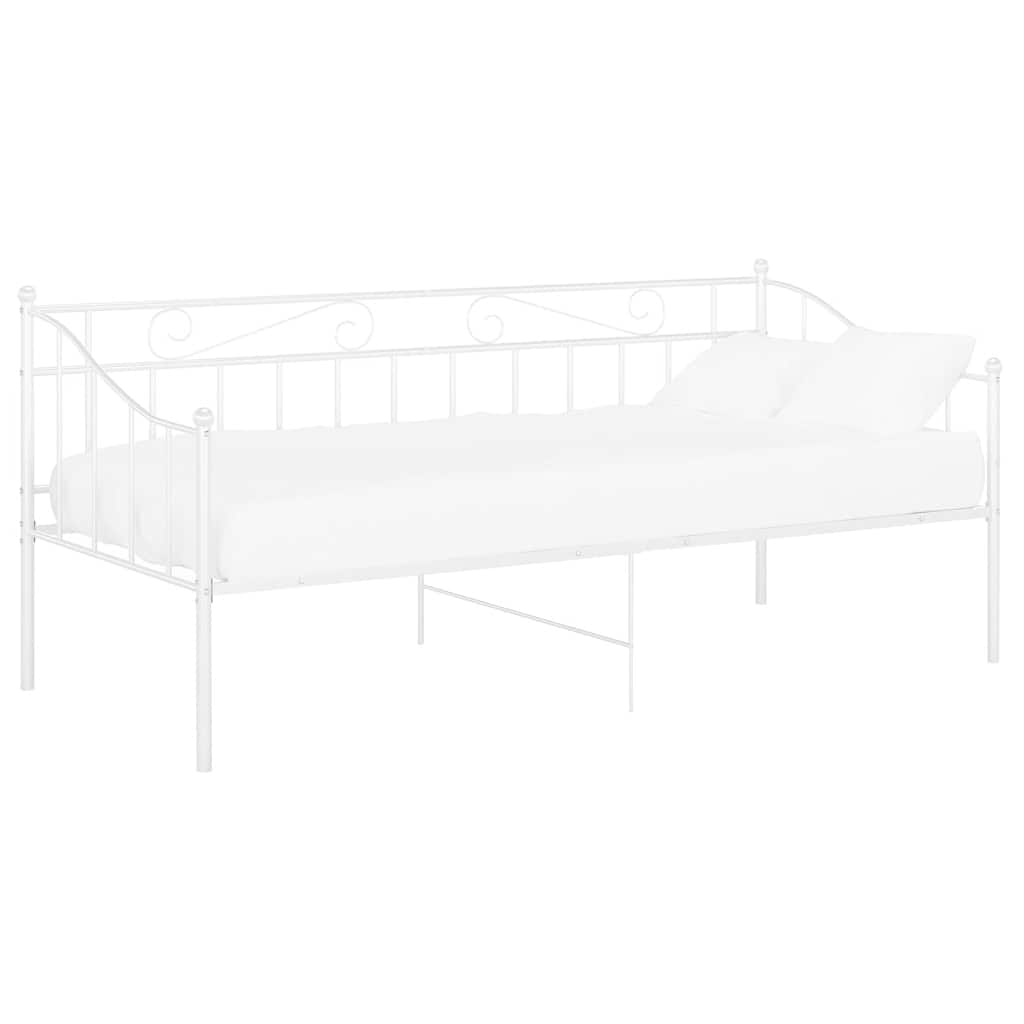 Vidaxl slaapbank metaal wit 90x200 cm