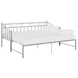 Vidaxl slaapbank uittrekbaar metaal grijs 90x200 cm