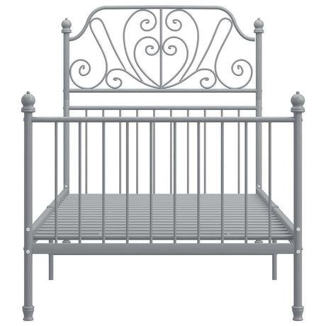 Vidaxl bedframe metaal grijs 100x200 cm