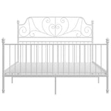 Vidaxl bedframe metaal wit 140x200 cm