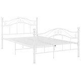 Vidaxl bedframe metaal wit 120x200 cm