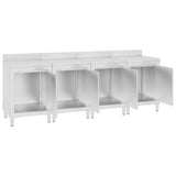 Vidaxl Worktafel Commercial Commercial 240x60x96 cm stal nierdzewna