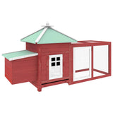 Poulet Vidaxl avec nichage 190x72x102 Pine Solid Red