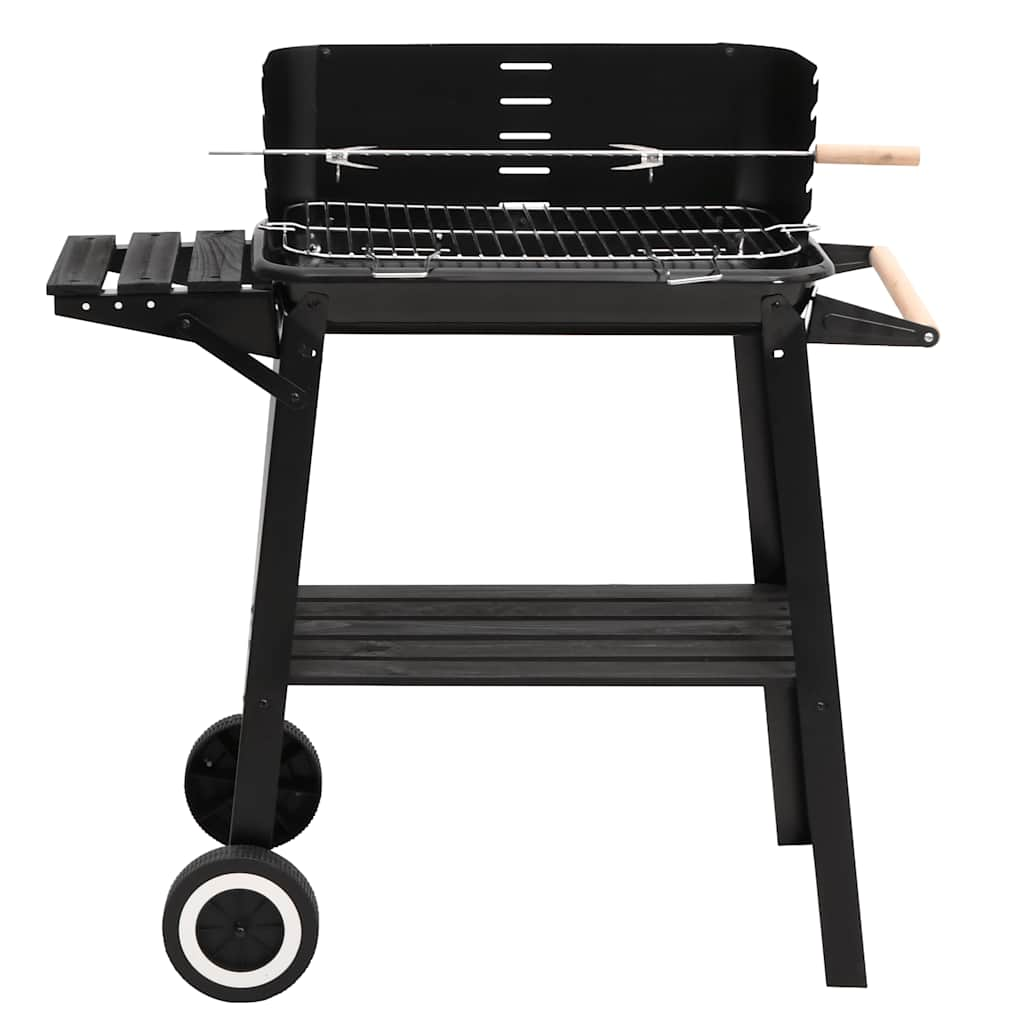 VIDAXL BARBECUE DI CAMPOLE CON Ruota Black