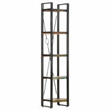 Vidaxl boekenkast met 5 schappen 40x30x180 cm massief gerecycled hout