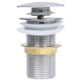 Pop-up de vidaxl Drain sans débordement 6.4x6.4x9.1 cm de couleur chromée