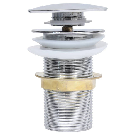 Pop-up de vidaxl Drain sans débordement 6.4x6.4x9.1 cm de couleur chromée