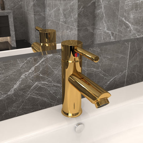 Vidaxl Washbasin Robinet 130x176 mm de couleur or