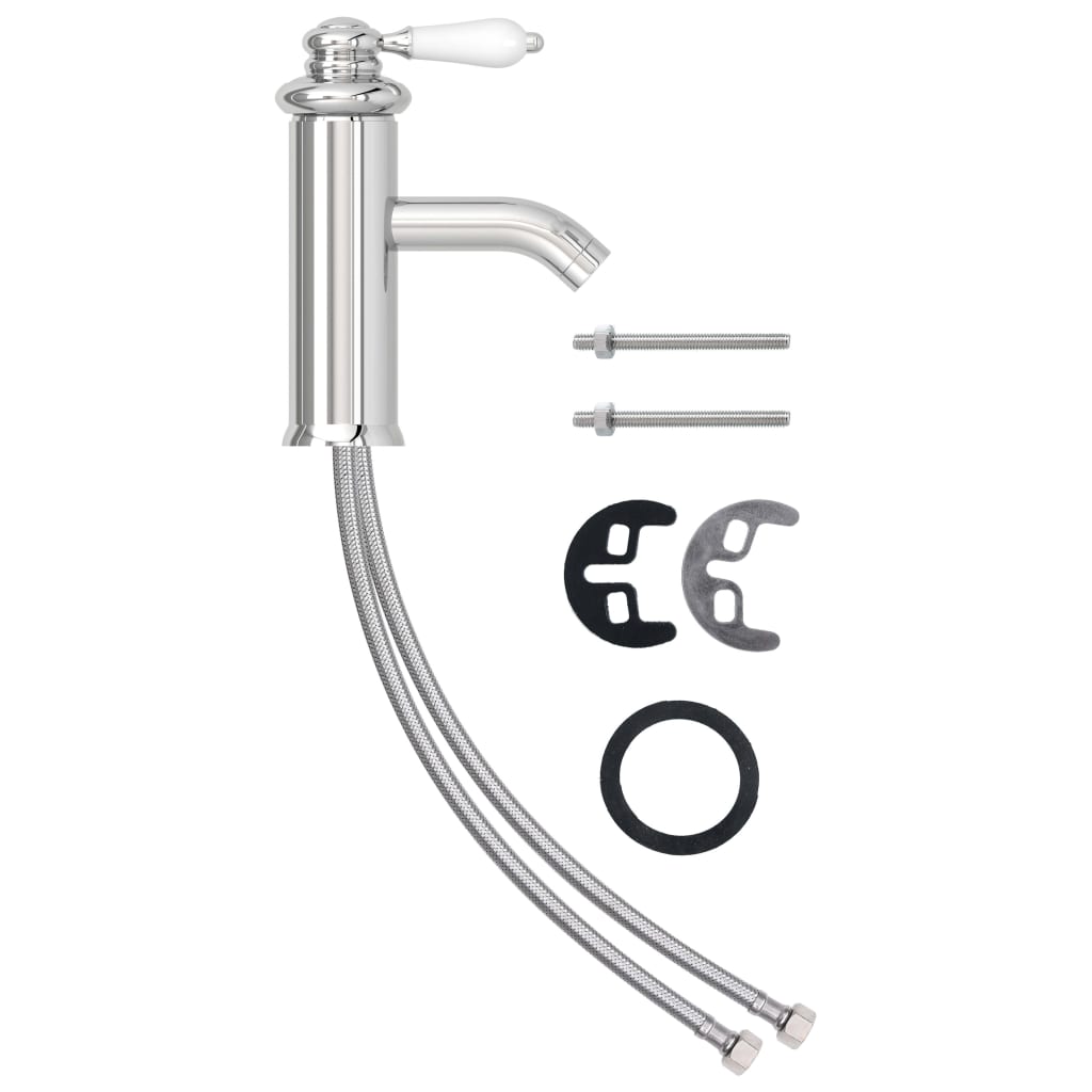 Vidaxl Robinet de lavabo 130x180 mm chromé