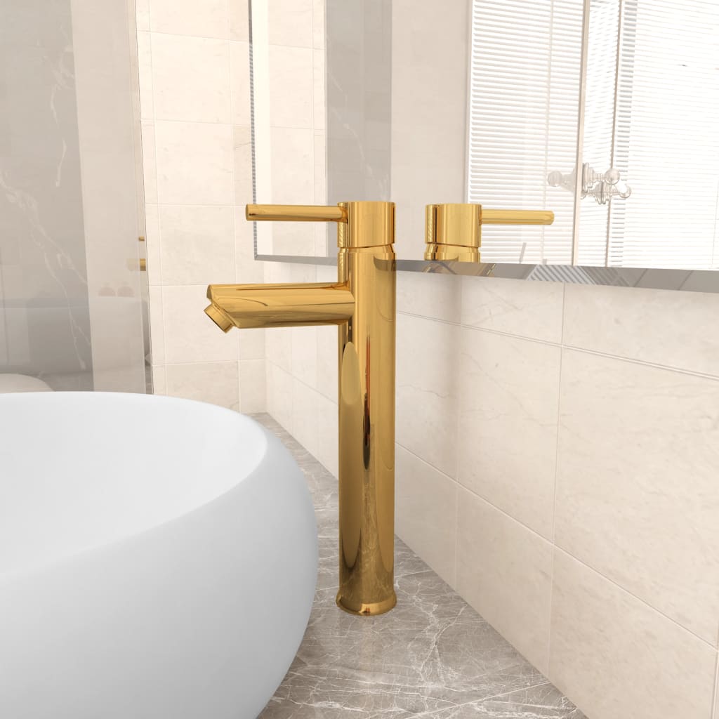 Vidaxl Baño mixto Padre 12x30 cm de oro