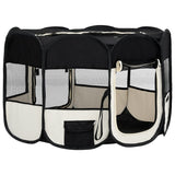 Vidaxl Dog Ren pieghevole con borsa portante 125x125x61 cm nero