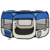 VidaXL Dog Ren Foldable with carrier bag 125x125x61 cm blue