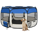 Vidaxl Dog Ren pliable avec sac de transport 125x125x61 cm bleu