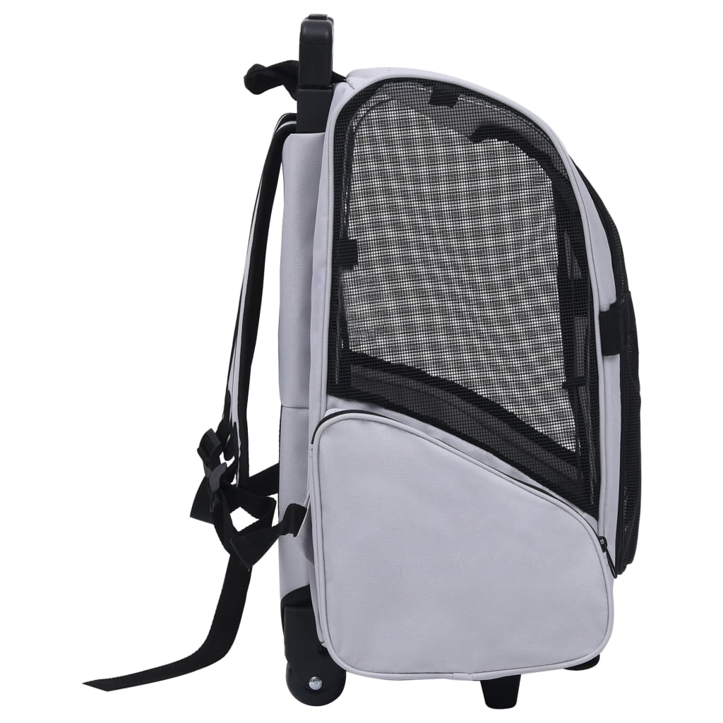 Vidaxl Pet rolley gris pliable