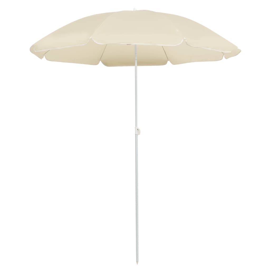 Vidaxl parasol s ocelovým pólem 180 cm písek -