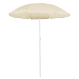 Parasol vidaxl avec poteau en acier 180 cm sable -colored