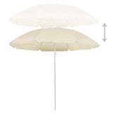 Parasol vidaxl avec poteau en acier 180 cm sable -colored