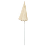 Parasol vidaxl avec poteau en acier 180 cm sable -colored