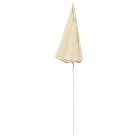 Parasol vidaxl avec poteau en acier 180 cm sable -colored