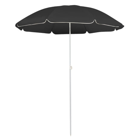 Vidaxl parasol avec poteau en acier 180 cm anthracite -colored