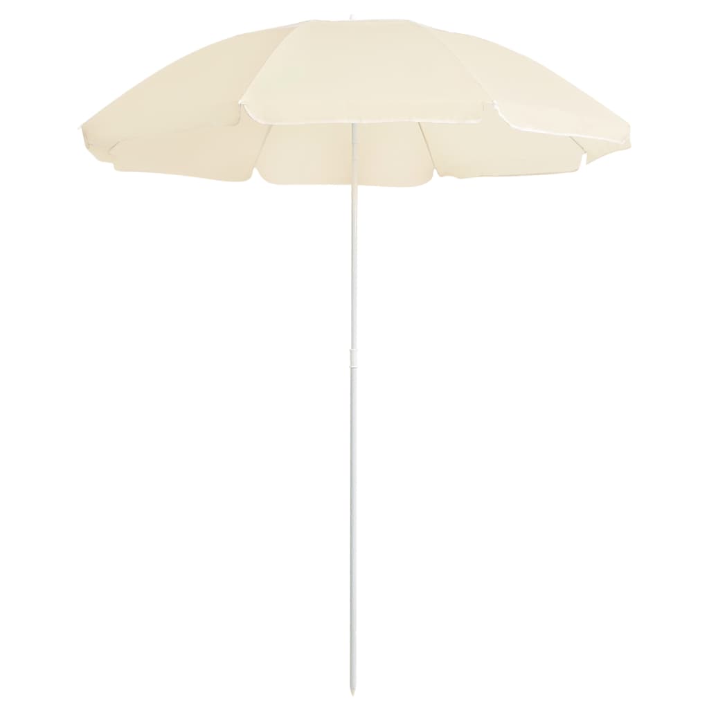 Vidaxl Parasol with steel pole 180 cm sand -colored