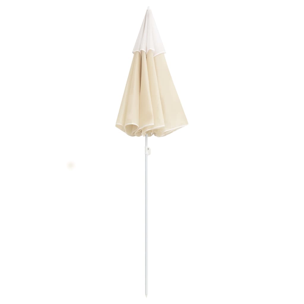 Vidaxl Parasol with steel pole 180 cm sand -colored