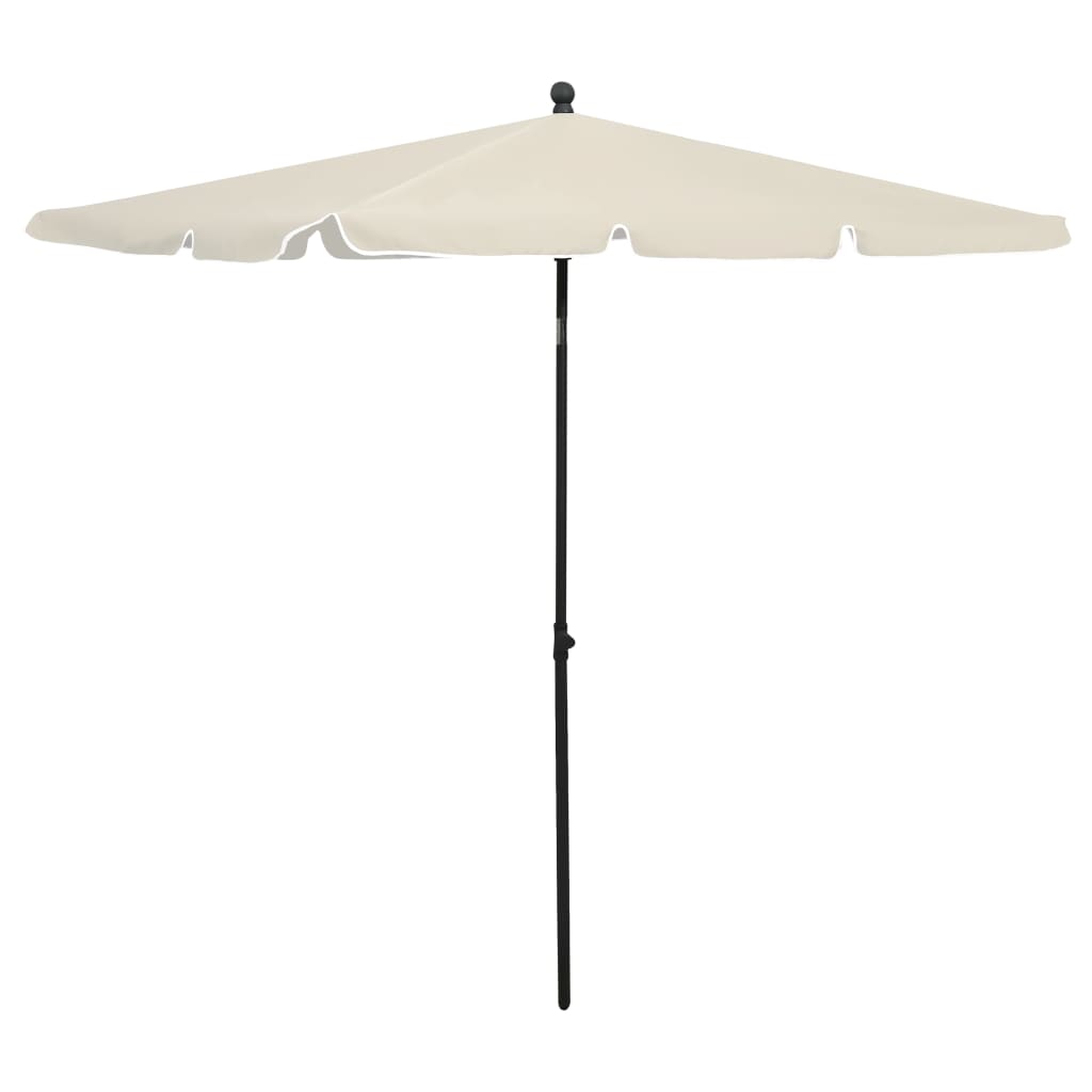 Vidaxl Parasol z biegunem 210x140 cm -coloed piasku