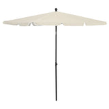 Vidaxl Parasol z biegunem 210x140 cm -coloed piasku