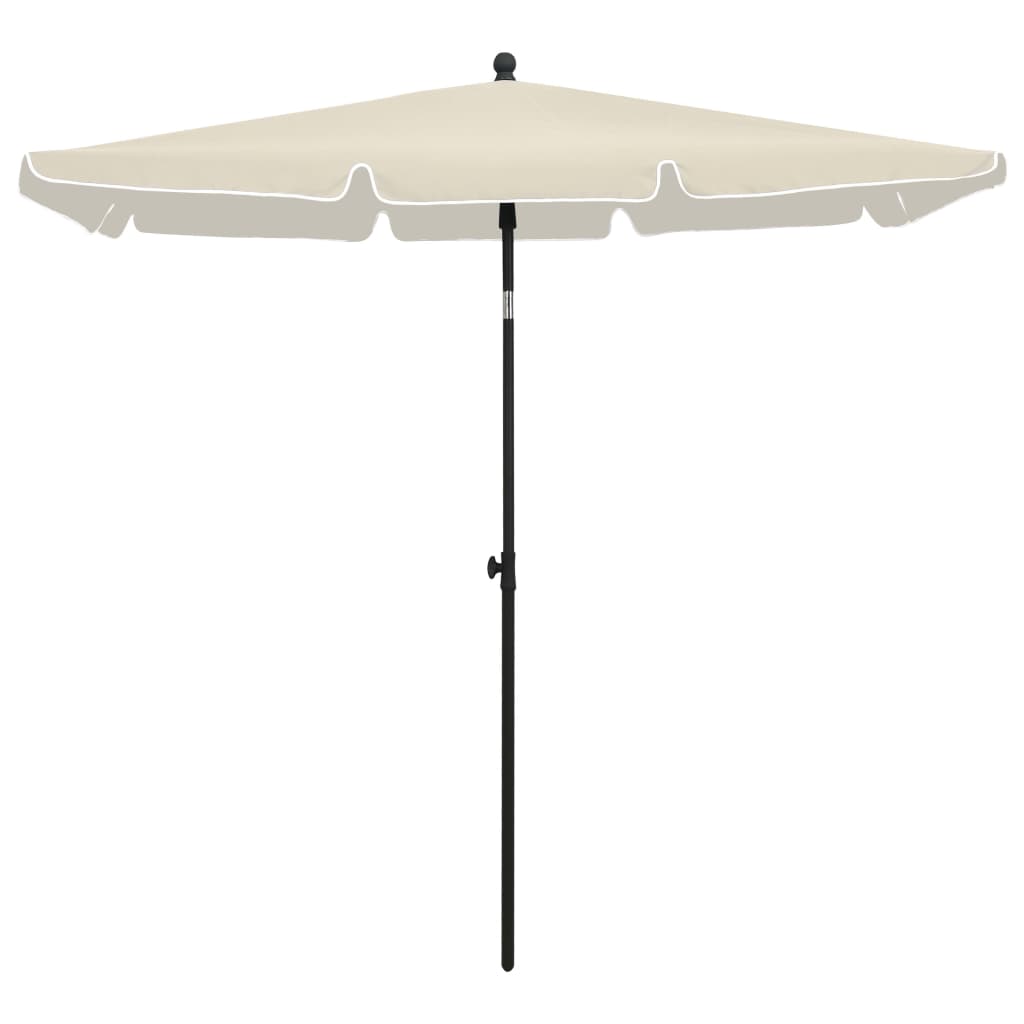 Vidaxl Parasol z biegunem 210x140 cm -coloed piasku