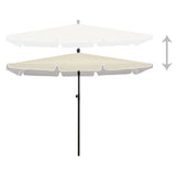 Vidaxl Parasol z biegunem 210x140 cm -coloed piasku