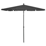 Vidaxl parasol avec poteau 210x140 cm anthracite -colored